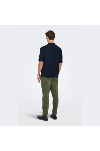 Only & Sons Menu Structure Erkek Lacivert Polo Tişört 22038171-dsp