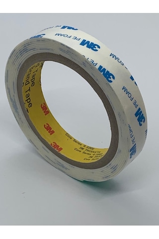 3m 9r110w Güçlü Çift Taraflı Beyaz Bant 19 MM 1.5mt1 Paket 3 Rulo