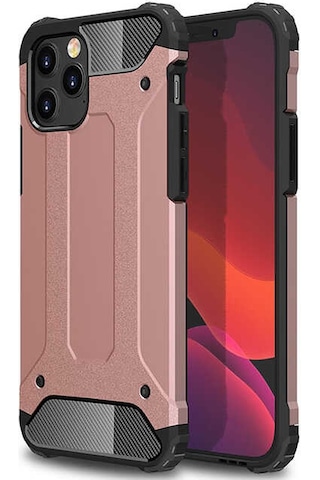 Noktaks - Apple Uyumlu iPhone 12 Pro Max - Kılıf Çift Katman Zırh Tank Crash Military Kapak - Siyah