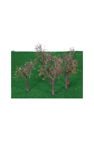 Xianwen Geeksen 10 Adet Gerçekçi Plastik Model Ağaç - Tren