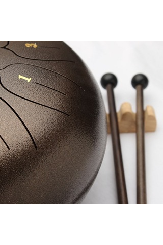Cox Cstd-brown Steel Tongue Drum Kahverengi Doğal Toprak Rengi Zengin Harmonikler