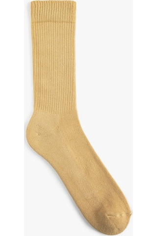 Koton Uzun Soket Çorap Basic Bej 4wak80083aa 4WAK80083AA057 Ekru