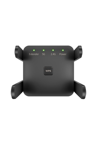 Xindoker Siyah 1200m Çift Frekanslı Wifi Sinyal Güçlendirici - Ap/repeater Modları, 4 Dış Anten, Wps Şifreleme, Avrupa Standartı