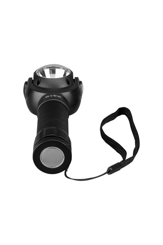 S-Link Sl-F860 3w Pilli Döner Çift Başlıklı El Feneri Siyah