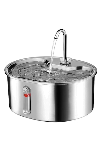 Ecronicword Evcil Hayvan İçme Çeşmesi Paslanmaz Çelik Kediler