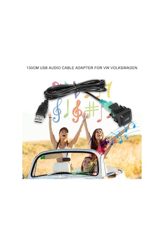 Maiyame Vw Araba Usb Adaptörü Ses Kablosu - 130cm Uzunluk, Radyo Cd Çalar İçin Uyumlu