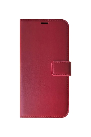 Oppo A5 2020 Kılıf Standlı Kapaklı Korumalı Kırmızı Kırmızı