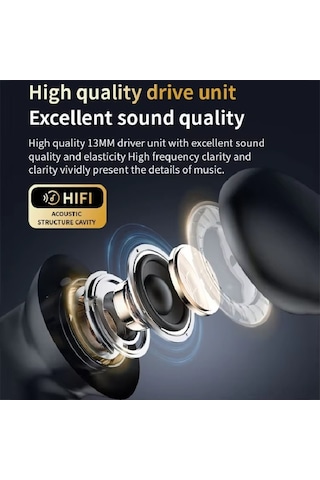 Moveevo Tws Kulaklık Siyah Lx-10: Aı Çeviri 134 Dil, Konferans Kaydı, Bluetooth 5.4, Hıfı Ses, Ipx4 Su Geçirmez, Akıllı Dokunmatik, Renkli Ekran Lanxun Solution 5636