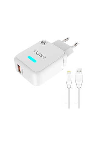 Hepu Apple Uyumlu iPhone Gerçek 18W 3.0 Qualcomm Hızlı Şarj Cihazı