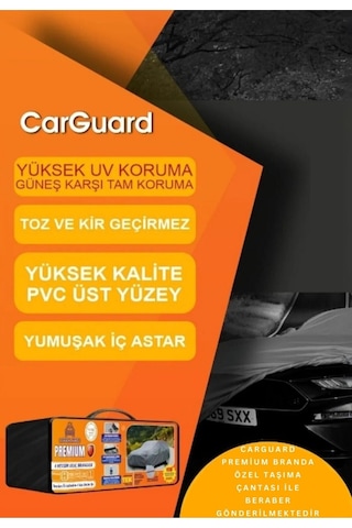 Carguard Toyota Corolla 2019 Ve Sonrası Premium Fitilli Araba Branda Miflonlu Oto Çadır Örtü