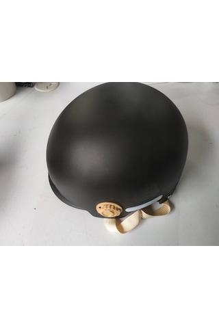 Fosenze Kadın Erkek Kullanım Helmeti - Motosiklet Bisiklet Yarı Kask - Siyah Kısa Çay Gözlüğü Sağlık Güvenliği Koruyucu