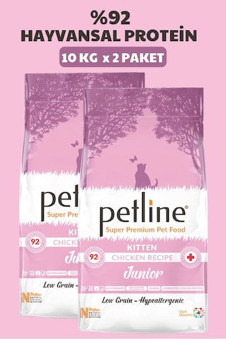 Petline Junior Kitten Tavuklu Yavru Kedi Maması 2 x 10 KG