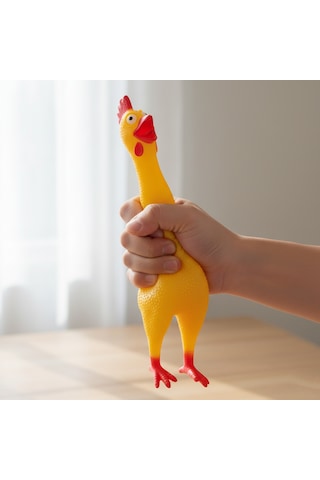 Runaway Ses Çıkaran Tavuk Kedi Köpek Oyuncağı 16 Cm