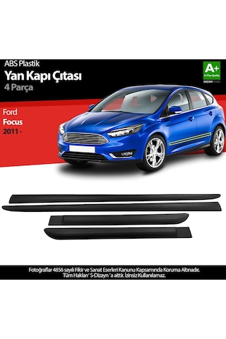 S-dizayn Ford Focus Abs Plastik Yan Kapı Koruma Çıtası 2011 Üzeri A+ Kalite