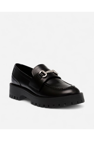 Steve Madden Lando-cn Black Leat Kadın Siyah Loafer Lando-cn