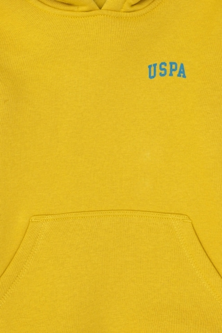 U.S. Polo Assn. Erkek Çocuk Sarı Basic Kapüşonlu Sweatshirt 50295161-VR094