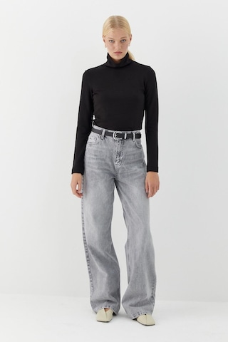 Balıkçı Yaka Uzun Kollu Body Siyah Siyah