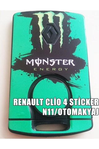 Renault Clio 4 Anahtarlık Sticker Etiket Kaplama Tuning Modifiye Monster - Sarı - Mavi - Rs