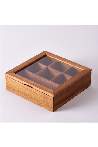 Linens Accacia Akasya 20,5x20,5x6,5 Cm Düzenleyici Kutu