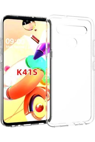 LG Uyumlu K41S Kılıf Zore Şeffaf Ince Ve Esnek Süper Silikon Kılıf Renksiz