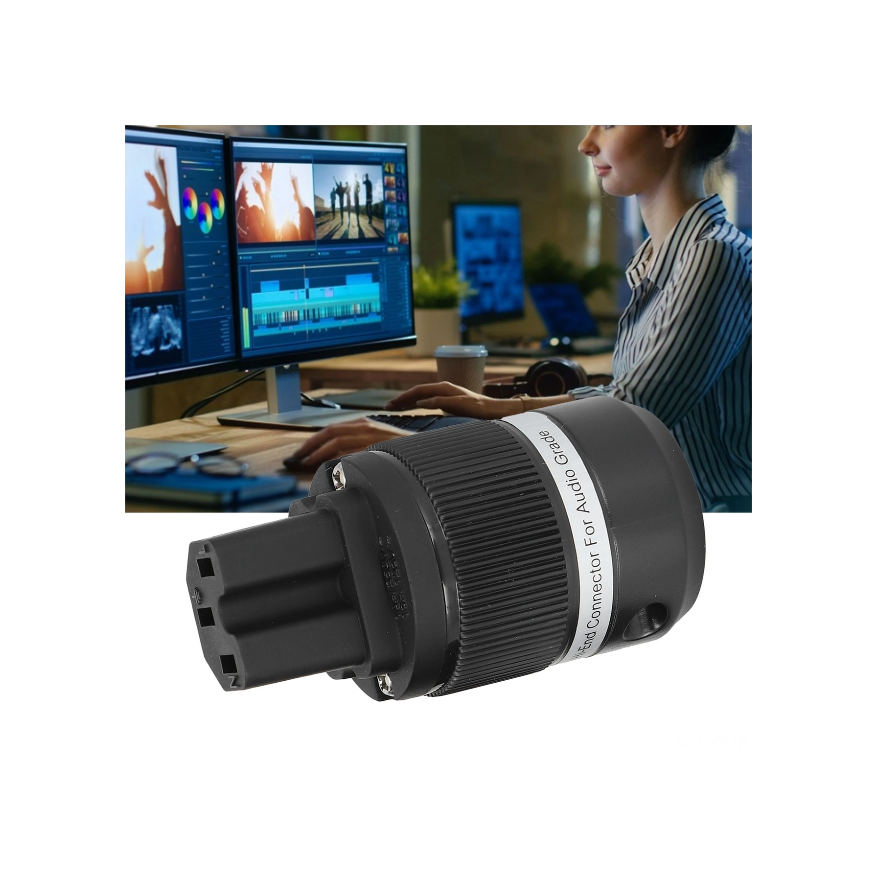 Shineyee Monosaudio F100r Saf Bakır Rhodium Kaplı Ses Güç Prizi Iec Bağlayıcı Nylon/cam Fiber Gövde Profesyonel Görüntü Cihazları İçin 100-250v Anahtar