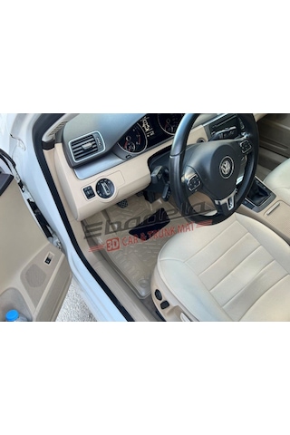 Volkswagen Passat B7 2011-2012 Arası 3d Kauçuk Havuzlu Bej Paspas