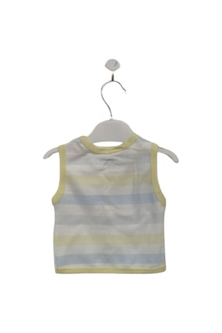 Aziz Bebe Ayı Baskılı Renkli Çizgili Bebek Yelek 2432 001