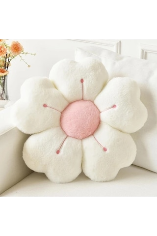 Fastbuy Elmpaly Sarı Papatya Yastık - Dekoratif Pike Yastık, Yatak & Koltuk Aksesuarı Sarı