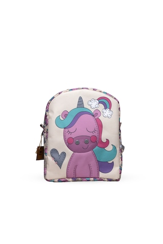 Unicorn Temalı M Boy Su Geçirmez Çocuk Çantası İlkokul, Anaokulu