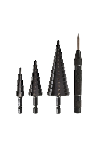 Hallow Hss Kobalt Kademeli Matkap Ucu Seti İnce Demir-Çelik-Pvc-Ahşap 4 Adet