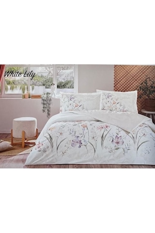 Özdilek Çift Kişilik Ranforce Nevresim Takımı White Lily Çok Renkli