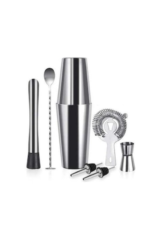 Novahub 7 Parça Boston Shaker Set, 750 Ml, Avantajlı Kokteyl Aksesuarları