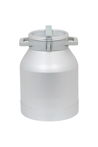 Melasty Süt Sağma Makinesi Alüminyum Süt Güğümü 50 Litre İki Kulplu Kapaklı Geniş Ağız -1744