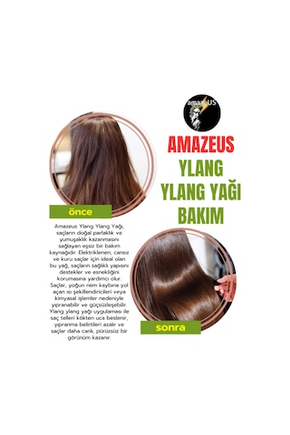 Amazeus Ylang Ylang Yağı %100 Saf Ve Doğal Besleyici Etki 20 Ml / 0.7 Fl Oz