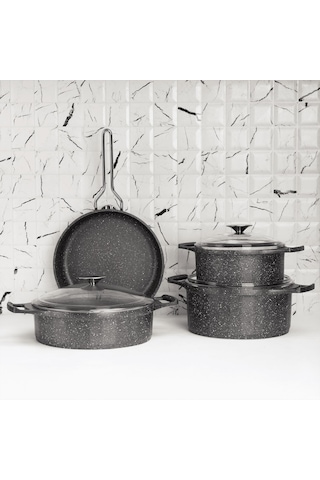 Bernardo 7 Parça Döküm Granit Tencere Seti Mec011