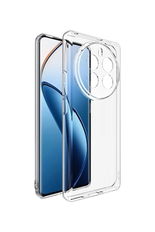 Realme 12 Pro Plus Uyumlu Şeffaf Silikon Kılıf - Kamera Korumalı Esnek Tam Koruma Kapak