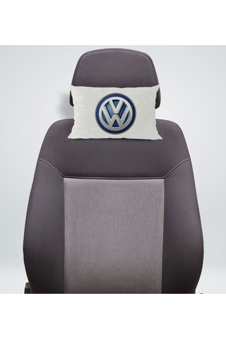 Bk Gift Volkswagen Tasarımlı Dikdörtgen Araç Koltuk Yastığı-1