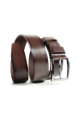 Mergenshoes Kahve Hakiki Deri Erkek Kumaş Pantolon Kemeri K01 001