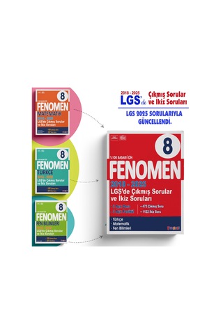 Fenomen Lgs 2018-2025 Çıkmış Sorular Ve İkiz Soruları + Anla Kazan Deneme Seti