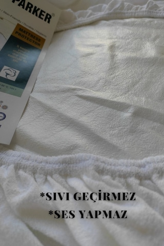 Ely Parker Sıvı Geçirmez Alez Mikro Fitted Çift Kişilik Tek Kişilik Bebek Alezi Su Yatak Koruyucu ELYPRKR00569 Beyaz