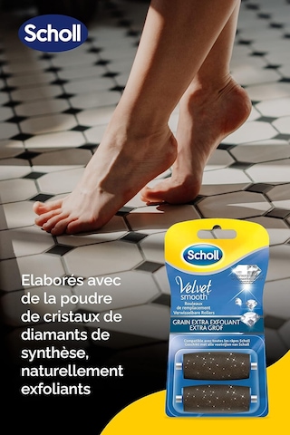 Lexroo Scholl Scholl Velvet Smooth Express Pedi Crystal Diamonds Ekstra Soyma Taneciği 2 Yedek Rulo