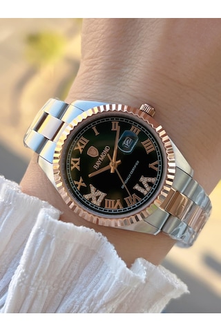Raymond 2 Yıl Garantili Çelik Kasa Ve Kordon Kararma Renk Atma Yapmaz 5 Atm Kadın Kol Saati 611821.3 Rose Gold - Gümüş