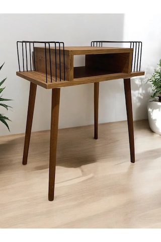 Plak Ve Pikap Sehpası 2 Li Atlantik Çam Ahşap Ayaklı