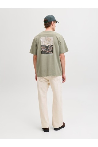 Jack & Jones Montauk Allover Print Erkek Yeşil Tişört 12292148-sgrs