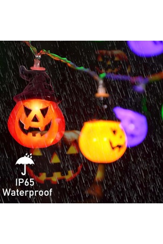 Alegre Cadılar Bayramı Işık Zinciri, Balkabağı, 4 Renkli Dekorasyon, 3 M, 20 Led, Cadılar Bayramı, Dekorasyon, Balkabağı, Işık Zinciri, Pil, Merhaba Çok Renkli