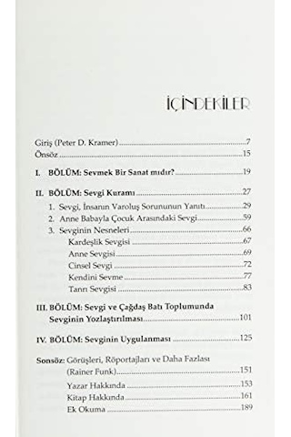 Sevme Sanatı Klasik Kapak : Bir Eylem Olarak Sevmek