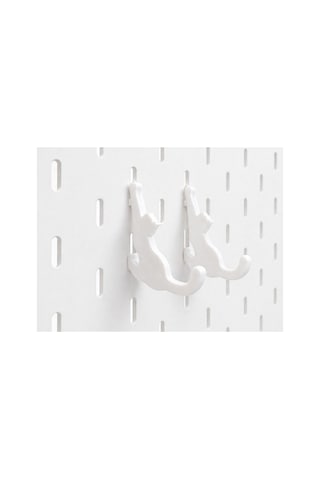 Pegboard Uyumlu Dekoratif Askı 4'lü Set Duvar Düzenleyici Kanca 3d Baskı Beyaz