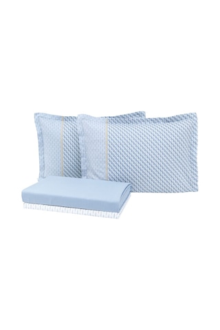 Yataş Pinto Çift Kişilik Bambu Pike Takımı - Mavi