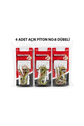 Medalyan Dl-28 Açık Piton Dübelli - 21x100 Mm 4 Adet
