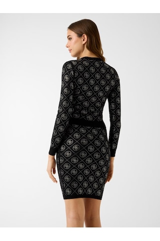 Guess W6rr66z3jd2 Ls Cn Rhinestones 4g Kadın Kazak Siyah